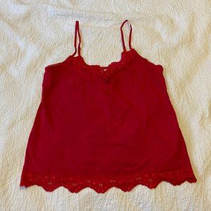 Hot Red Lacy Camisole